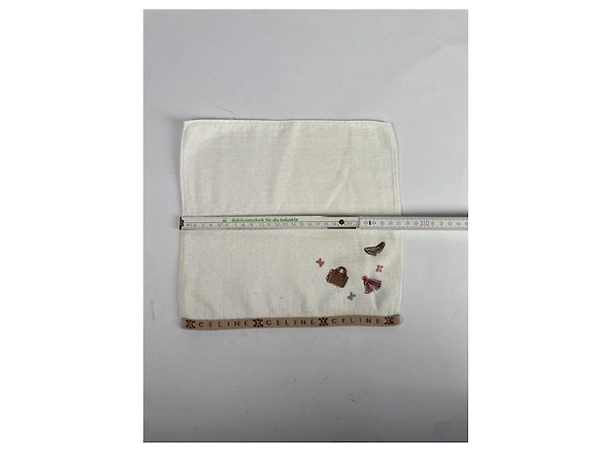 Céline Pañuelo de algodón y seda blanco Celine - vista 4