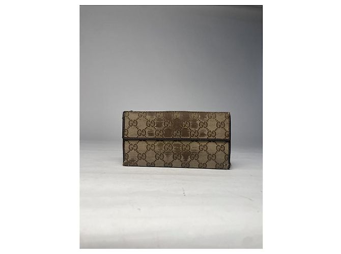 Gucci Horsebit 1955 Beiger Baumwollgeldbeutel - Ansicht 2