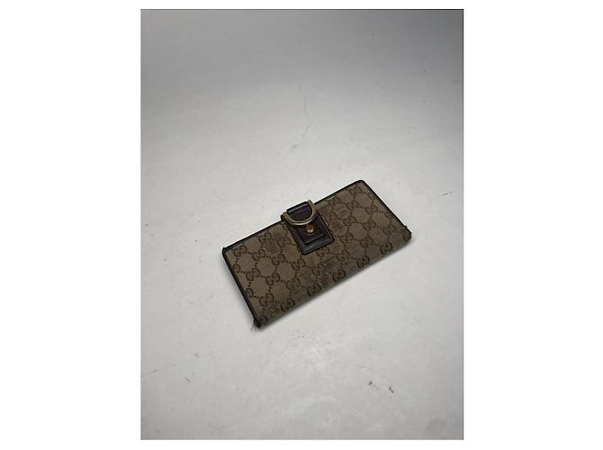 Gucci Horsebit 1955 Beiger Baumwollgeldbeutel - Ansicht 5