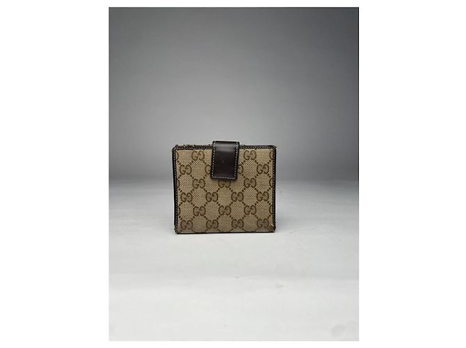 Cartera de cuero beige entrelazada de Gucci - vista 3