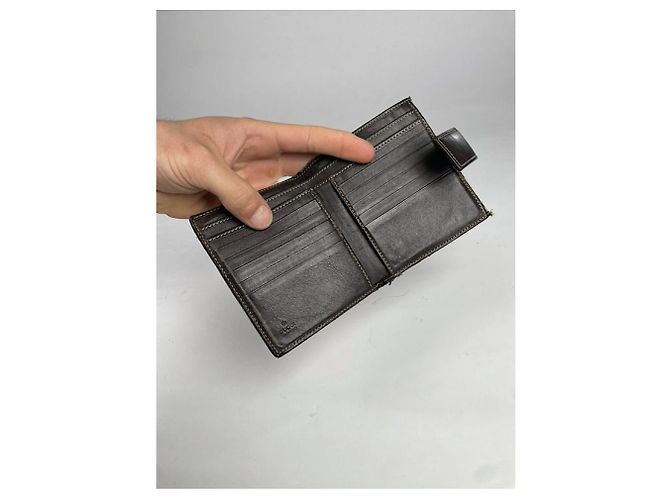 Cartera de cuero beige entrelazada de Gucci - vista 5