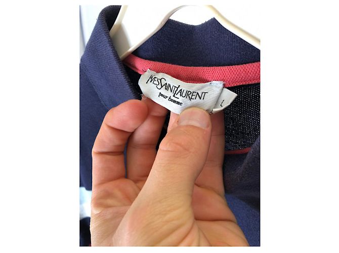 Polo de algodón negro Yves Saint Laurent - vista 3