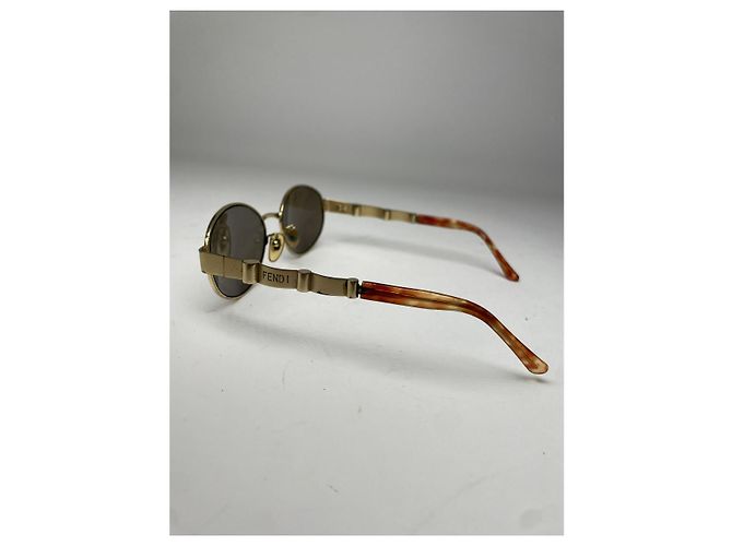 Fendi Gold-Metall Sonnenbrille Golden - Ansicht 3