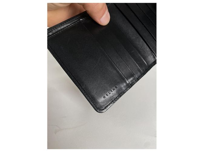Céline Celine Triomphe Black Leather Wallet - view 4