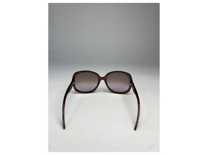 Gafas de sol de plástico marrón Dior Castaño - vista 3