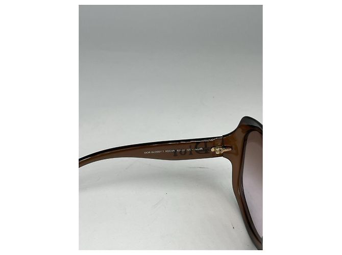 Gafas de sol de plástico marrón Dior Castaño - vista 4