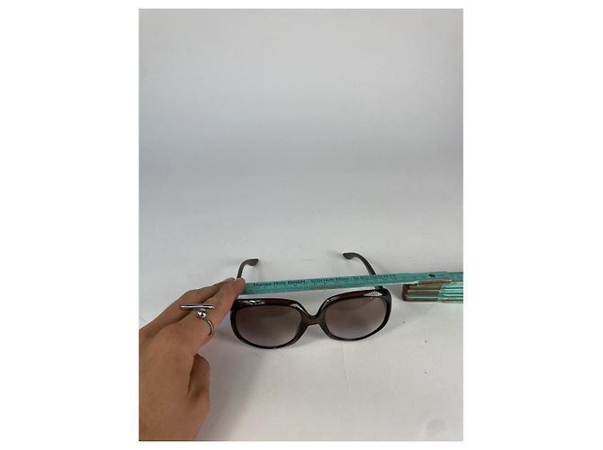 Gafas de sol de plástico marrón Dior Castaño - vista 5