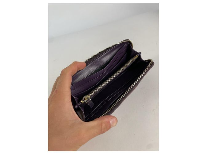 Cartera de cuero morado Miu Miu Púrpura - vista 3