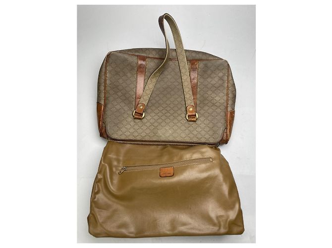 Céline Borsa a secchiello in pelle beige Celine - vista 2