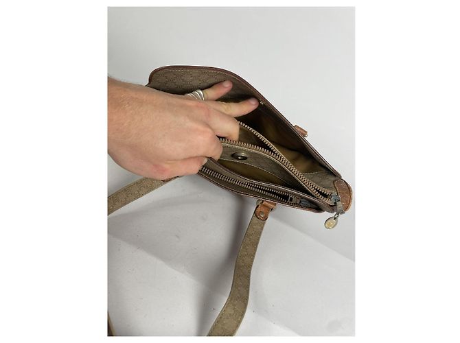 Céline Borsa a secchiello in pelle beige Celine - vista 4