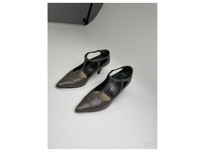 Braune Lederabsätze von Thierry Mugler - Ansicht 4