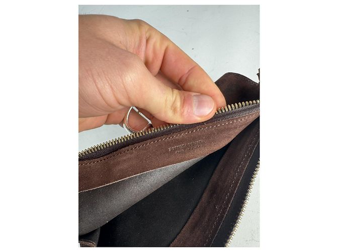 Clutch in pelle marrone Bottega Veneta - vista 4