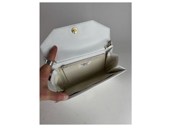 Borsa in pelle bianca Givenchy 4G Bianco - vista 2