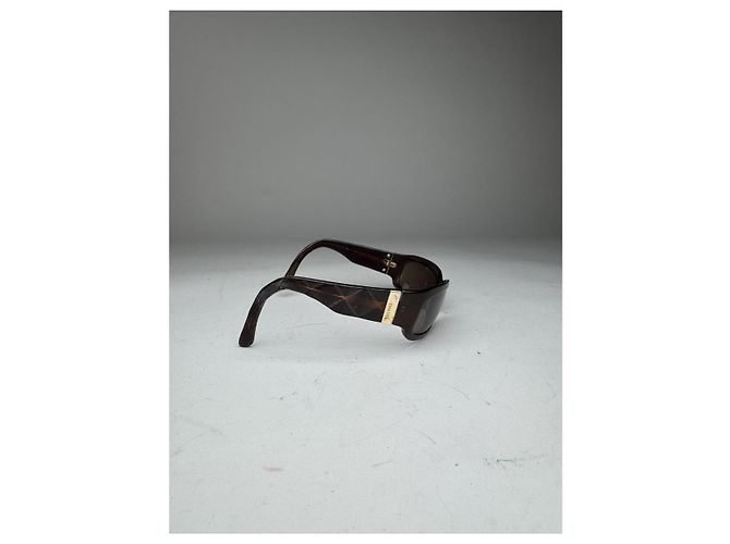 Gafas de sol de plástico marrón de Chanel Castaño - vista 2