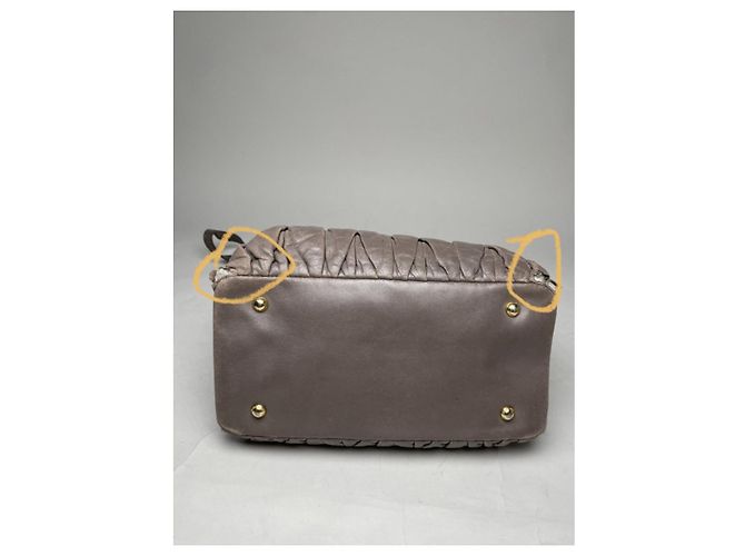 Borsa a mano in pelle matelassé viola Miu Miu Porpora - vista 3