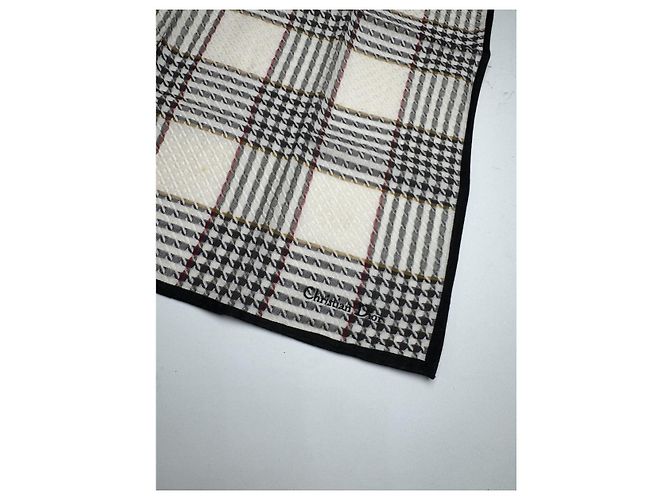 Sciarpa in cotone grigio Dior Oblique Mitzah - vista 2