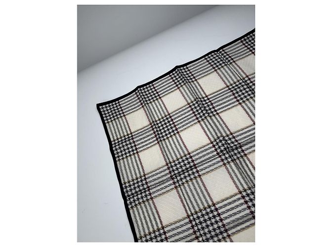 Sciarpa in cotone grigio Dior Oblique Mitzah - vista 4