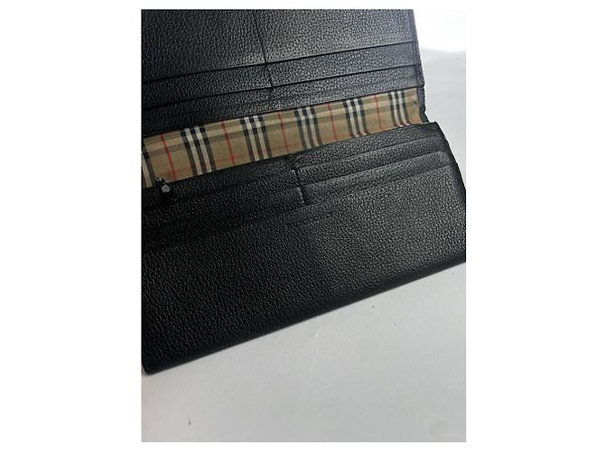 Borsa in pelle nera Burberry Nero - vista 4