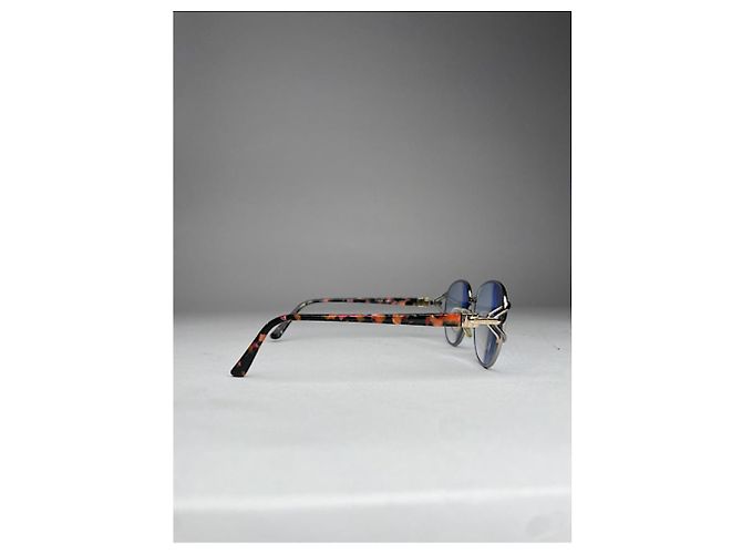 Yves Saint Laurent Gold Metal Sunglasses Golden - view 4
