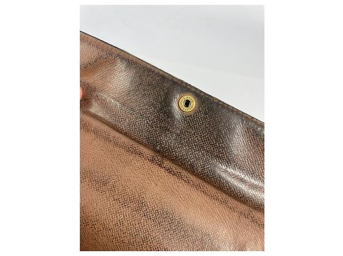 Billetera de cuero marrón Pallas de Louis Vuitton Castaño - vista 4