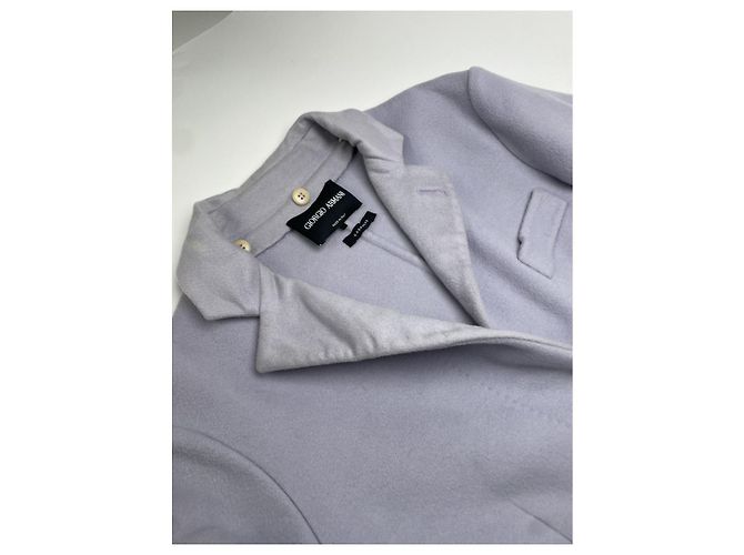 Abrigo trench de lana gris Giorgio Armani - vista 2