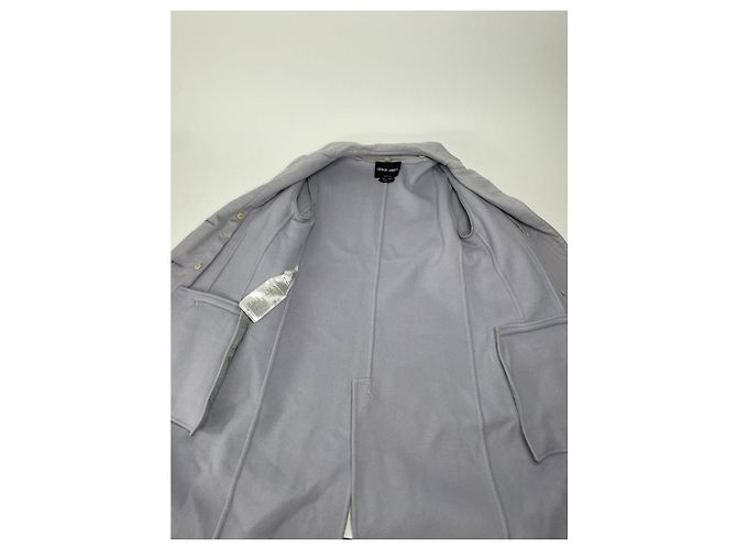 Abrigo trench de lana gris Giorgio Armani - vista 5
