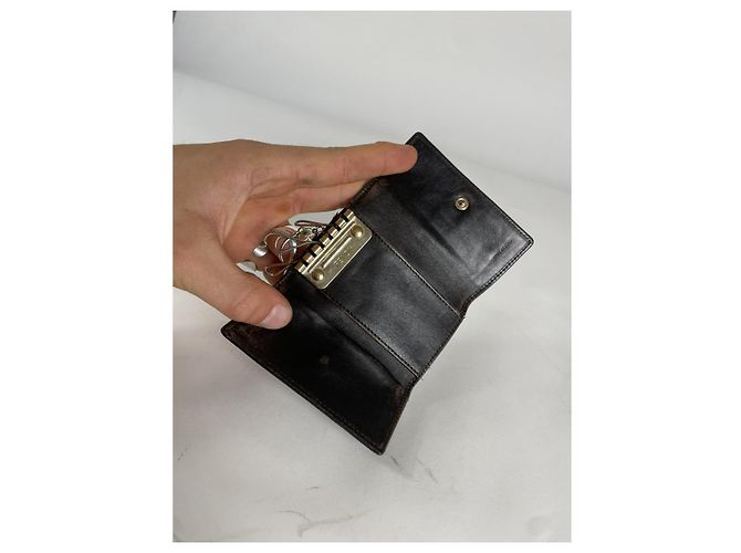 Borsa in cotone marrone Fendi - vista 4