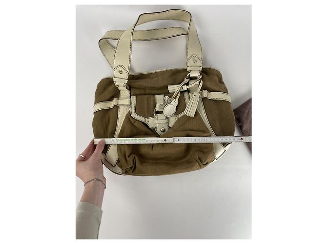 Céline Borsa a mano in pelle bianca Celine Clasp Bianco - vista 5