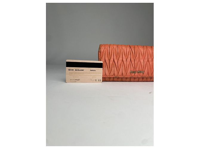 Cartera de cuero naranja Miu Miu - vista 2