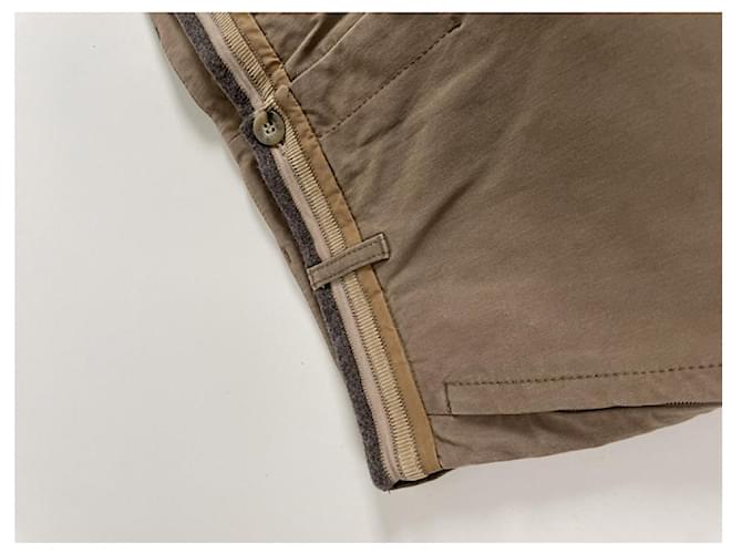 Pantalón de algodón marrón Prada Castaño - vista 2
