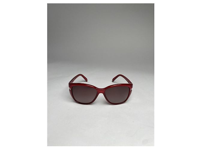 Occhiali da sole in plastica rossa Fendi Rosso - vista 3