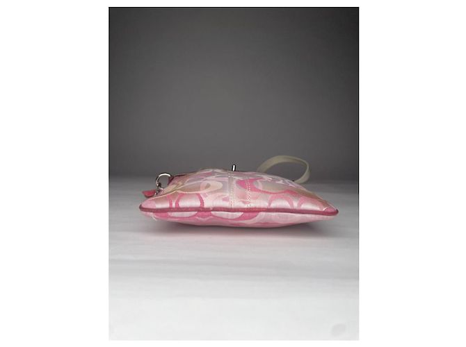 Coach Signature Sufflette rosa Baumwollhandtasche Pink - Ansicht 2