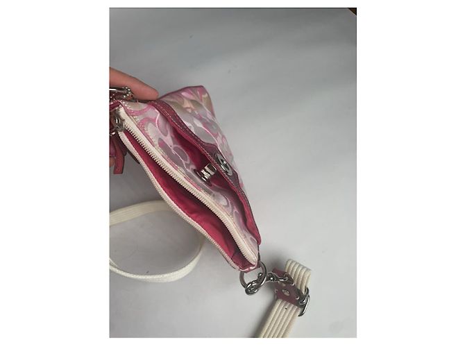 Coach Signature Sufflette rosa Baumwollhandtasche Pink - Ansicht 4