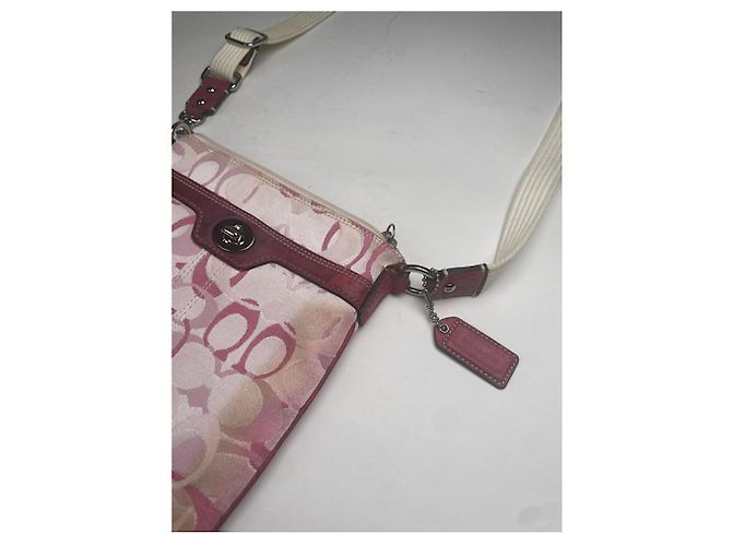 Coach Signature Sufflette rosa Baumwollhandtasche Pink - Ansicht 5