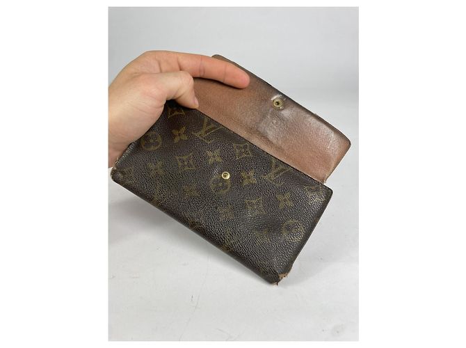 Cartera de cuero marrón Eugénie de Louis Vuitton Castaño - vista 3