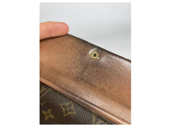 Cartera de cuero marrón Eugénie de Louis Vuitton Castaño - vista 4