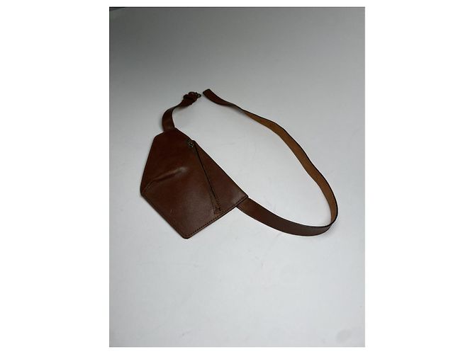 Y'S Borsa in pelle marrone Y - vista 4