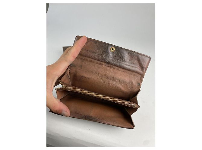 Billetera de cuero marrón Louis Vuitton Kimono Castaño - vista 3