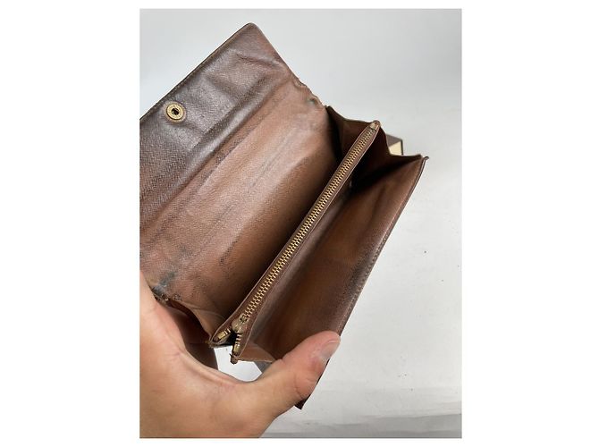 Billetera de cuero marrón Louis Vuitton Kimono Castaño - vista 5