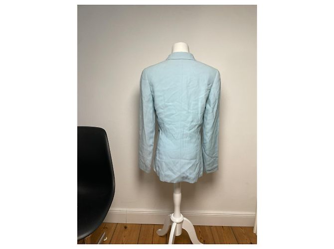 Balenciaga blaue Seidenjacke - Ansicht 2