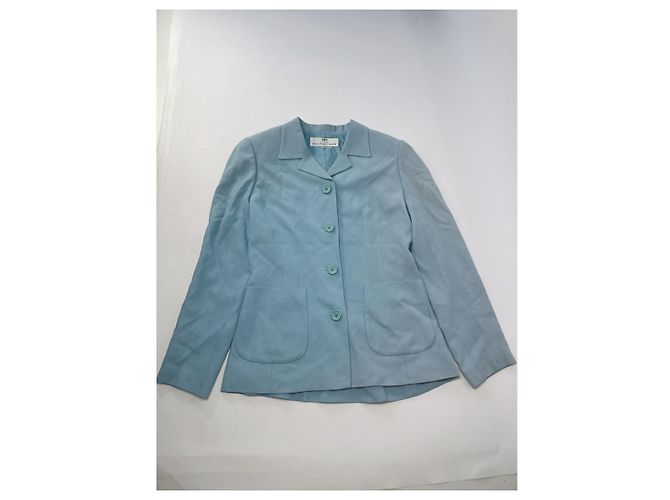 Balenciaga blaue Seidenjacke - Ansicht 4