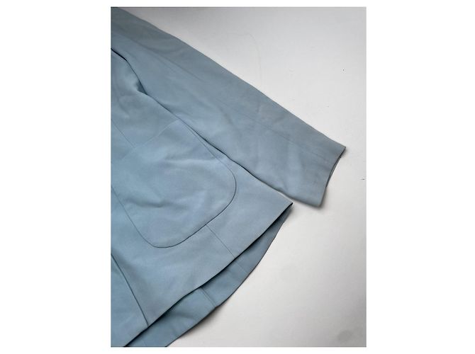 Balenciaga blaue Seidenjacke - Ansicht 5