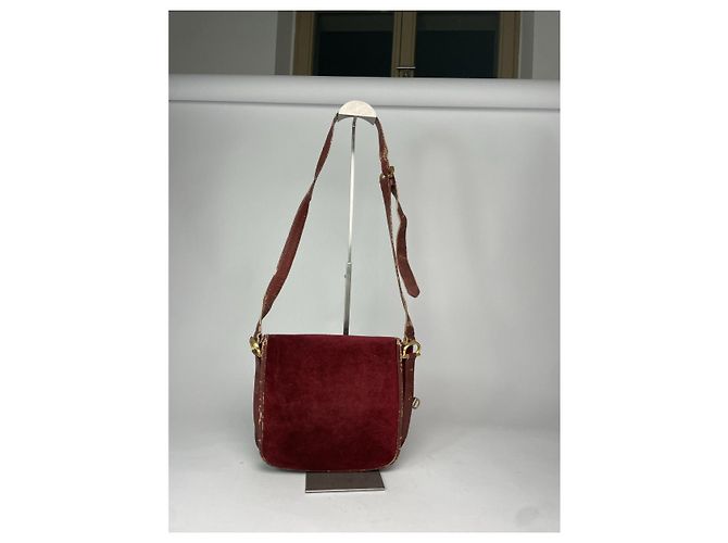 Borsa in pelle bordeaux Cartier Bordò - vista 3