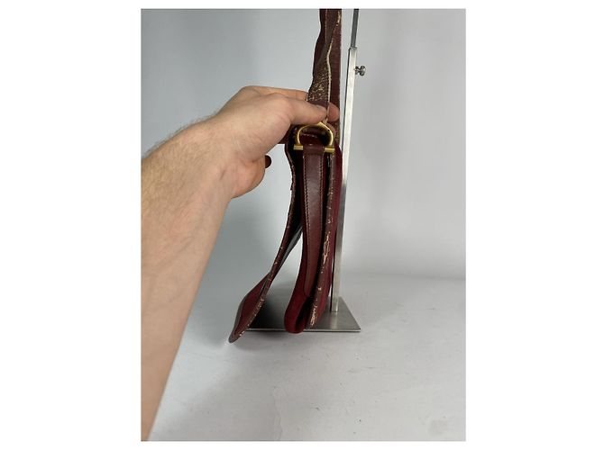 Borsa in pelle bordeaux Cartier Bordò - vista 5
