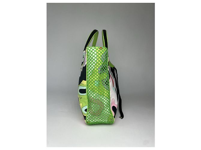 Emilio Pucci mehrfarbige Baumwollhandtasche Mehrfarben - Ansicht 3