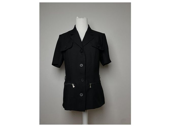 Fendi schwarze Polyesterjacke - Ansicht 4