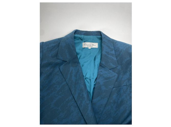 Abrigo trench de lana azul Dior - vista 3