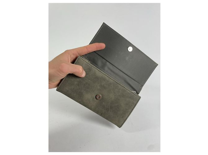 Y's Grey Suede Wallet - view 3