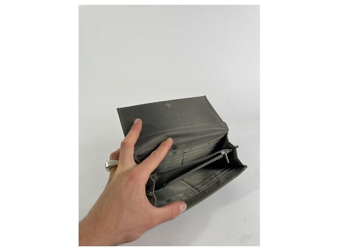 Y's Grey Suede Wallet - view 4
