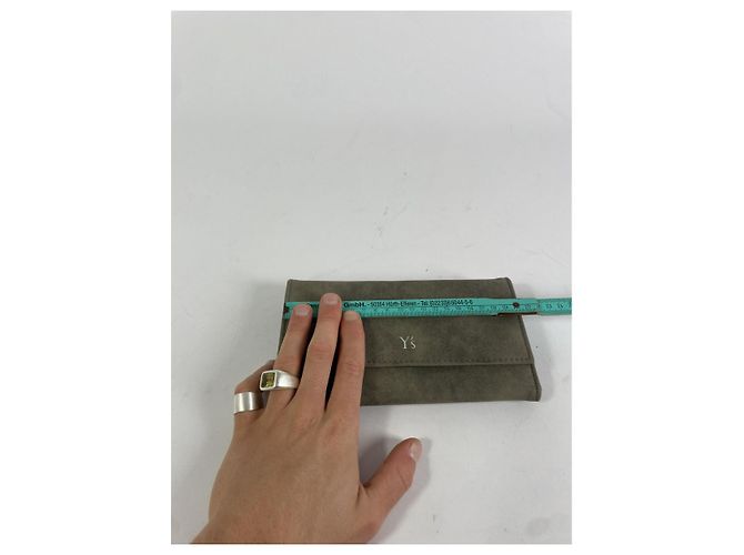 Y's Grey Suede Wallet - view 5